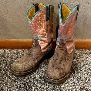 Girls TIN HAUL cactus cowboy boots 4